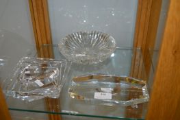 Three Glass Ashtrays