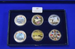 Six Assorted Commemorative Coins Including Concord