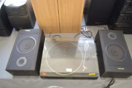 Sony Turntable with Toshiba Speakers