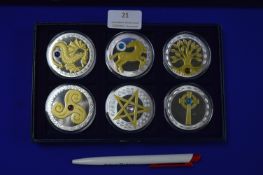 Set of Six Celtic Culture Commemorative Coins