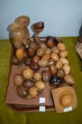 Turned Wooden Eggs etc.