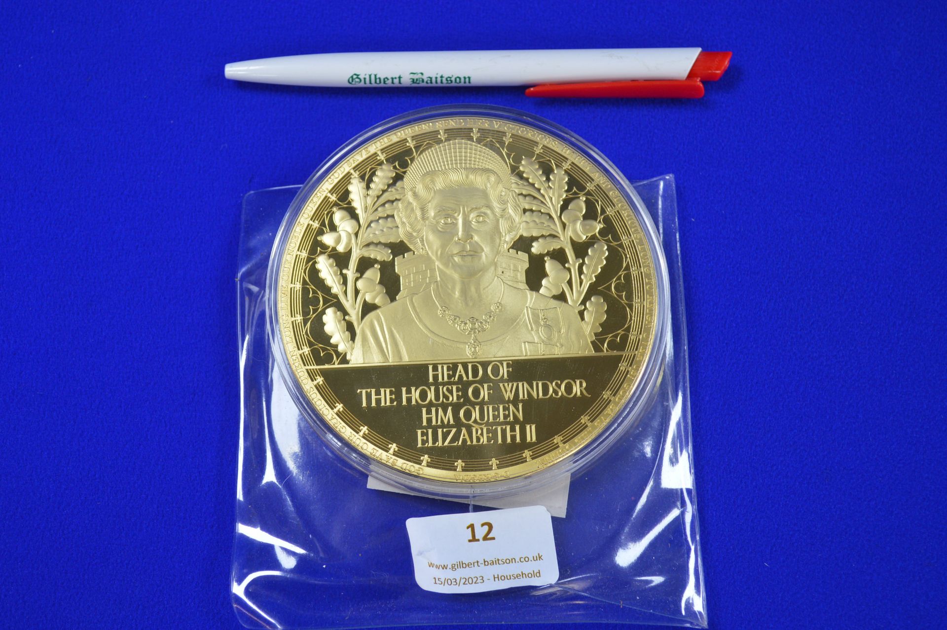 House of Windsor Supersized Commemorative Gold Pla