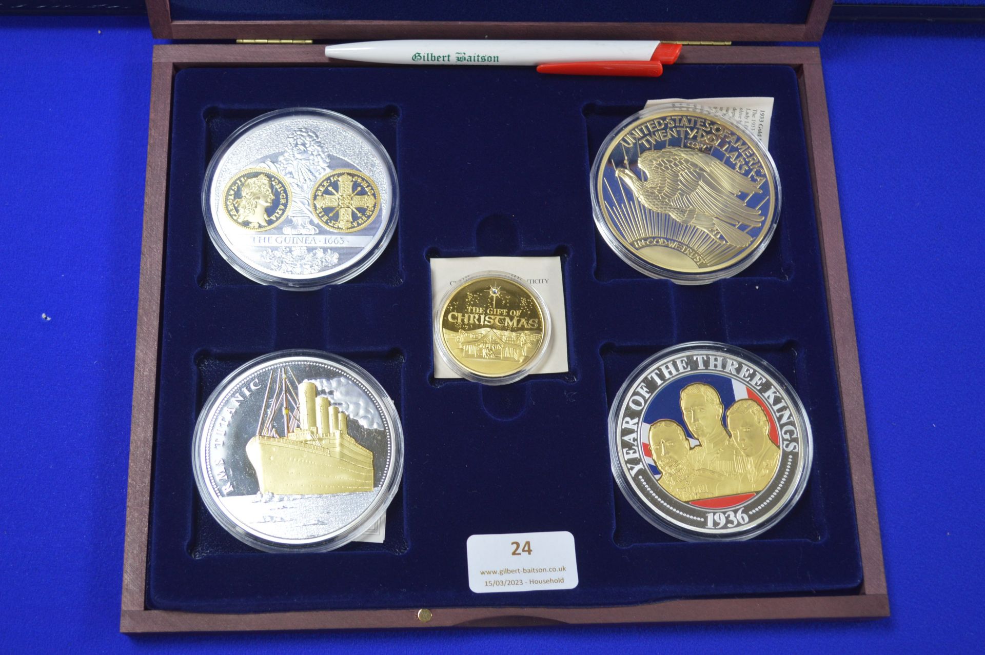 Assorted Commemorative Coinage Including Titanic,