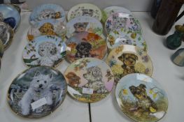 Thirteen Dog Wall Plates by Royal Worcester, etc.