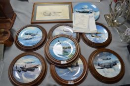 Coalport Reach for the Sky Airplane Plates, plus D