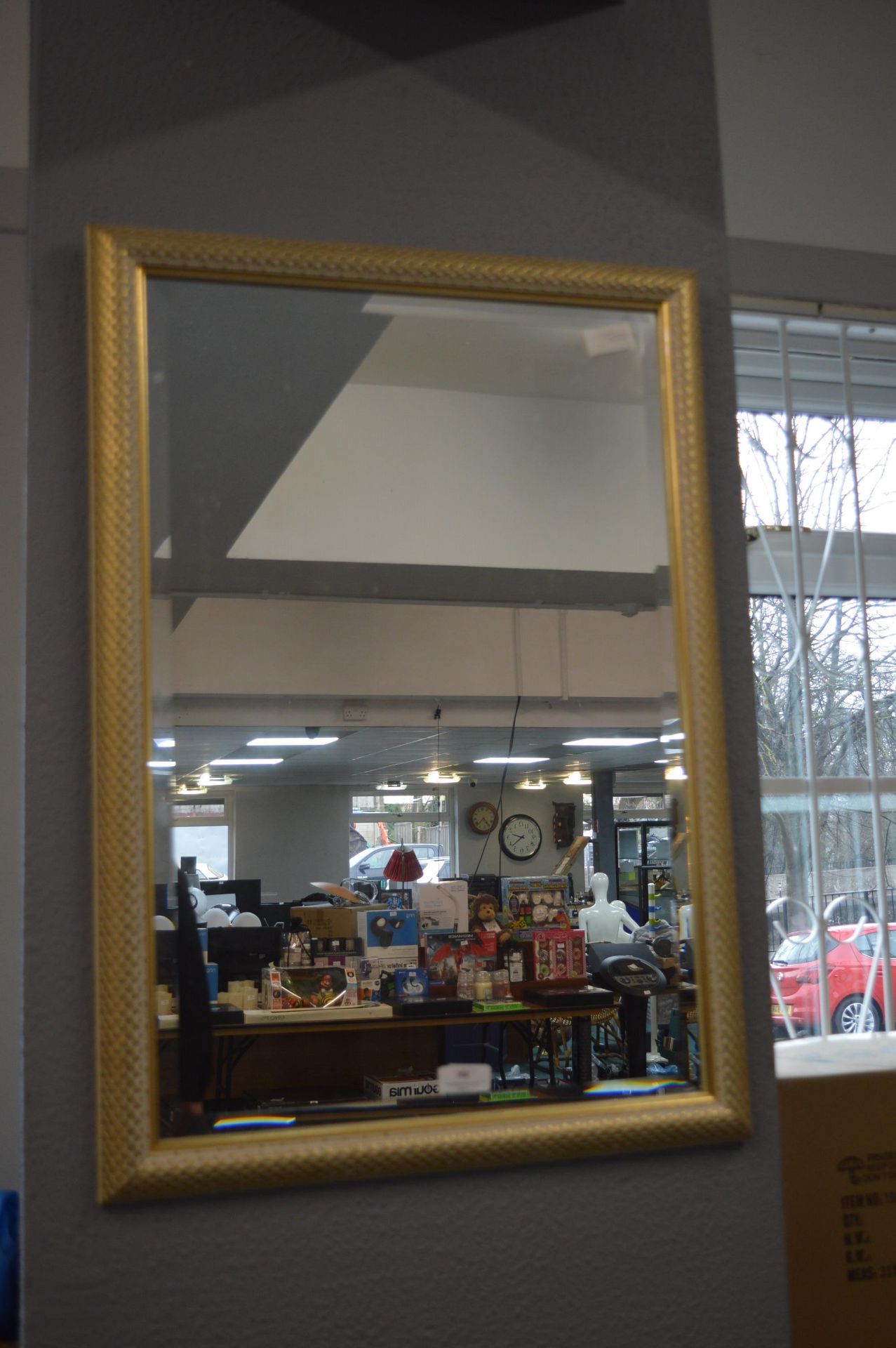 Gilt Framed Beveled Edge Mirror