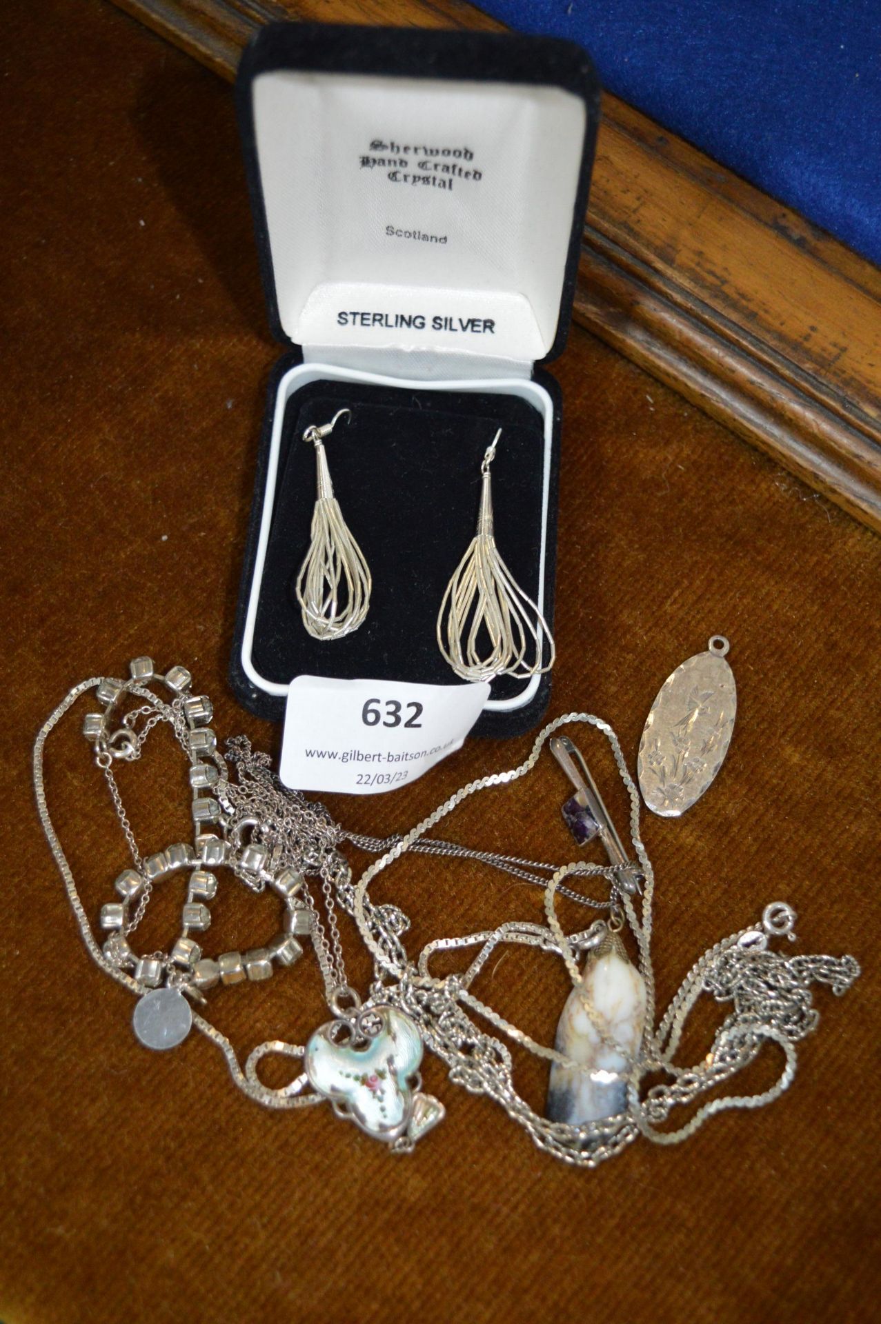 Assorted Silver Pendants, Brooches, Earrings, etc.