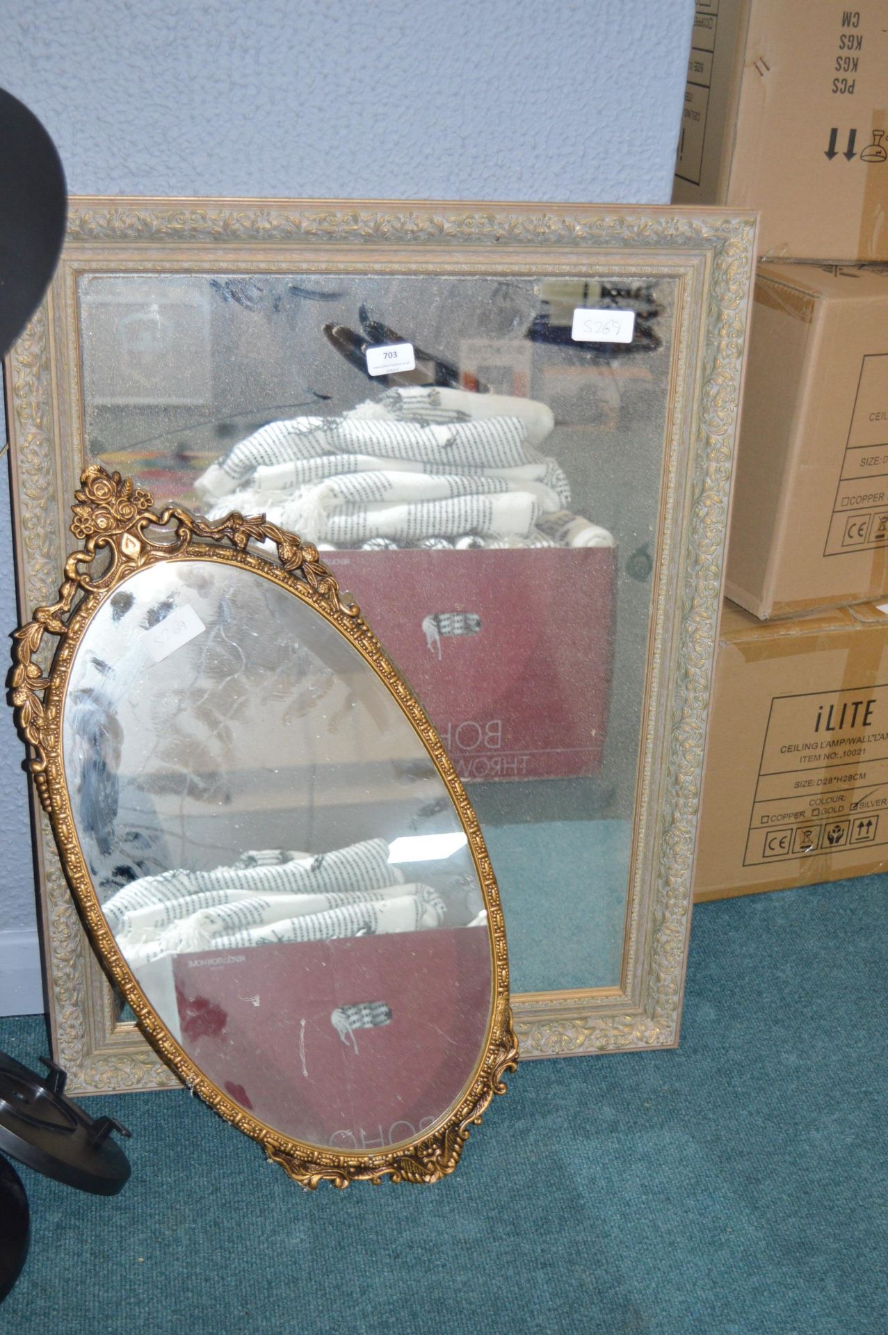 Two Gilt Framed Mirrors