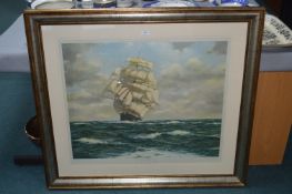 Signed Framed Shipping Print by Henry Scott