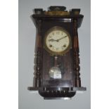 Victorian Mahogany Cased Wall Clock (working with key)