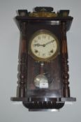 Victorian Mahogany Cased Wall Clock (working with key)