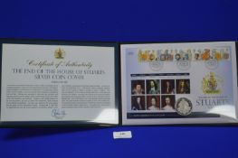 Westminster Royal House Stewarts 2014 UK £5 Silver Coin Commemorative Cover