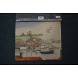 Hand Painted First Day Cover Commemorating Captain Cook's First Voyage