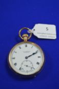 9k Gold Pocket Watch by JW Benson of London - Birmingham 1928