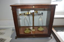 Scientific Scales by Bird & Taplock in Mahogany Case