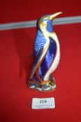 Royal Crown Derby Emperor Penguin with Gold Stopper