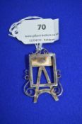 Hallmarked Sterling Silver Miniature Easel Photo Frame - Birmingham 1898, ~4g