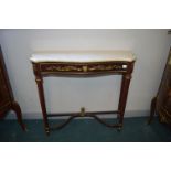 Reproduction Continental Style Serpentine Front Console Table