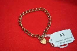 9k Gold Chain Bracelet with Locket ~12.85g