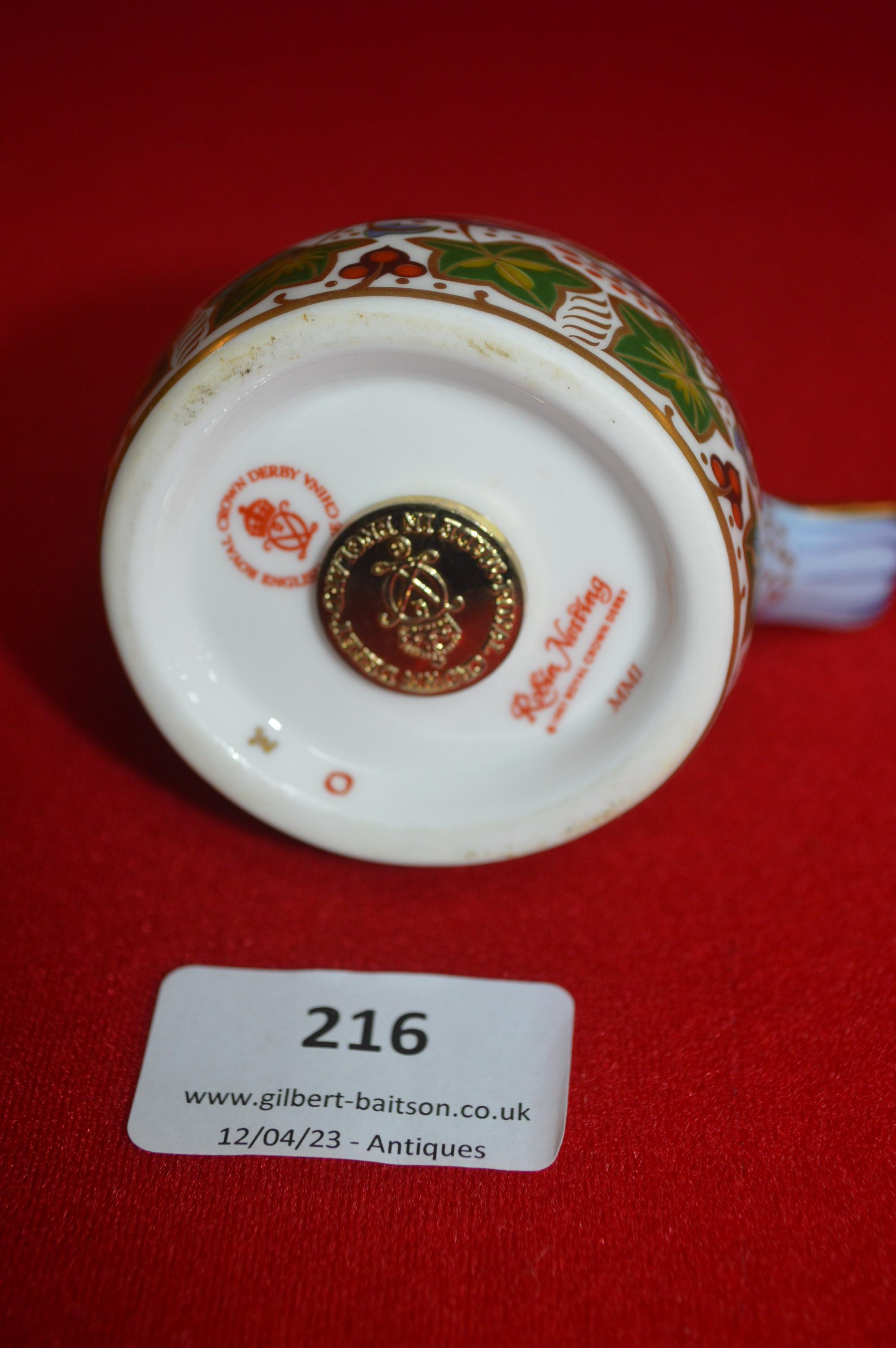 Royal Crown Derby Nesting Robin with Gold Stopper - Image 5 of 5