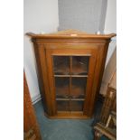 Period Oak Glazed Corner Cupboard