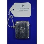 Hallmarked Silver Vesta Case - Birmingham 1915