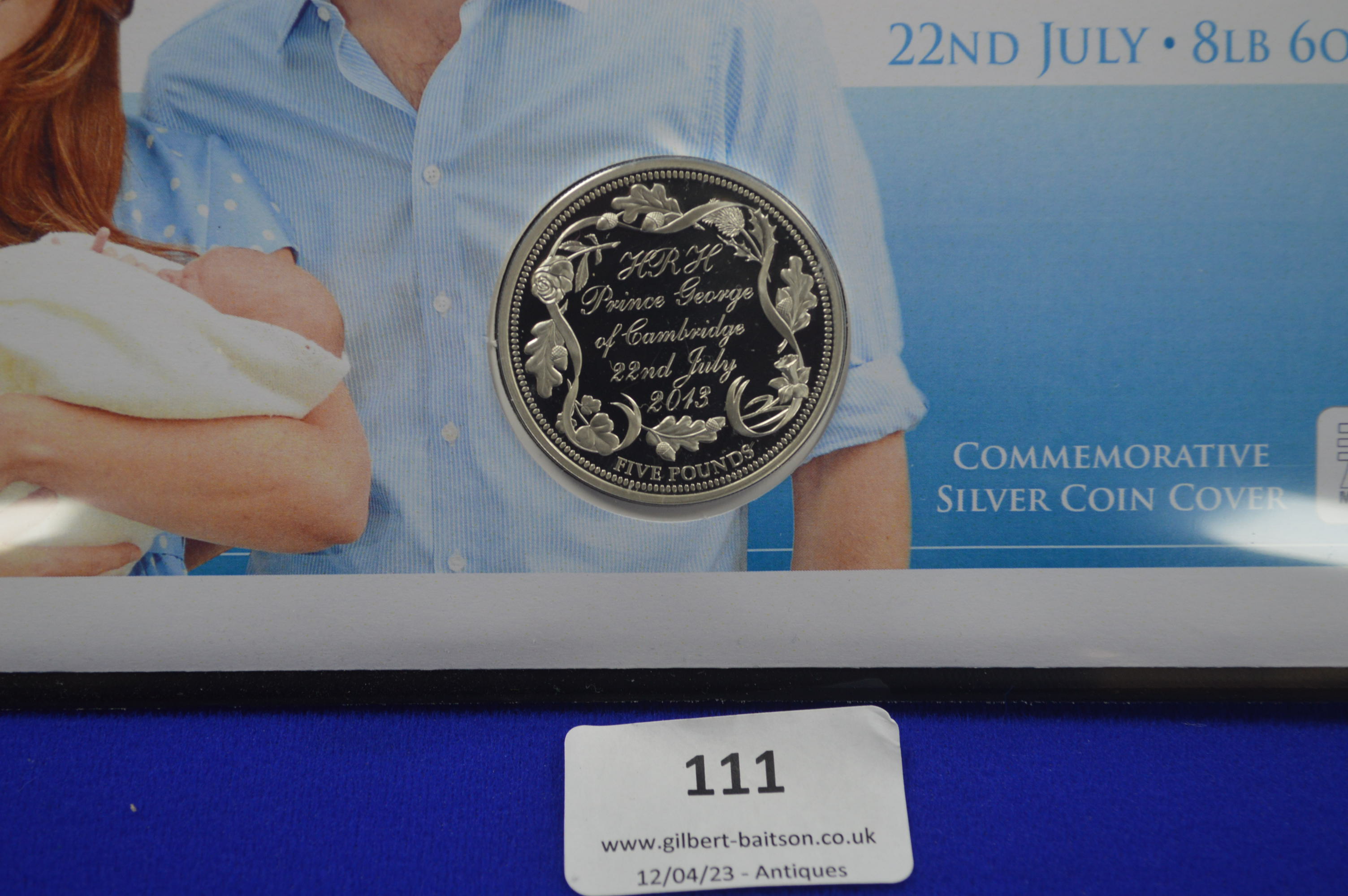 Westminster Prince George of Cambridge 2013 Commemorative Silver Coin Cover - Image 2 of 2