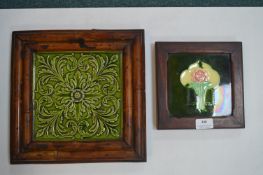 Two Framed Victorian Tiles