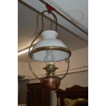 Victorian Hanging Oil Lamp by Richardson