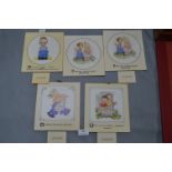 Four Mabel Lucy Attwell Calendars from 1955 plus One Other without Calendar