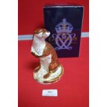 Royal Crown Derby Playful Otter Paperweight with Gold Stopper and Original Packaging