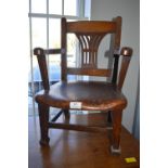 Victorian Oak Child's Chair