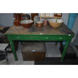 Victorian Painted Pine Kitchen Table