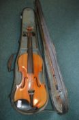 Czechoslovakian Copy of an Andreas Amata Violin with Case