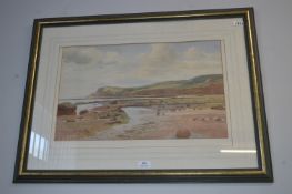 Watercolour Coastal Scene of Robin Hoods Bay by Michael Antony Clarke