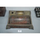 Victorian Brass Inlaid Inkstand