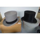 Two Top Hats by Hope Brothers of London, and Dunn