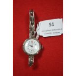 Sterling Silver Ladies Wristwatch by Broadwest Lever ~24g gross