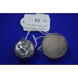Two Hallmarked Silver Pill Boxes - Birmingham 1902, and London 1958