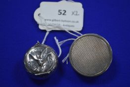 Two Hallmarked Silver Pill Boxes - Birmingham 1902, and London 1958