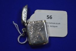 Hallmarked Silver Vesta Case - Birmingham 1910