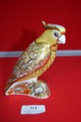 Royal Crown Derby Citron Cockatoo with Gold Stopper