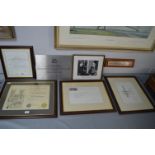 Humber Bridge Board Architects and Civil Engineers Award Certificates