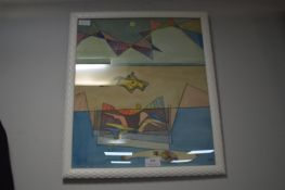 Framed Michael Winters 1969 Pen & Ink Sketch