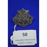 Hallmarked Silver East Yorkshire Regimental Badge - Birmingham 1915, ~7.3g gross