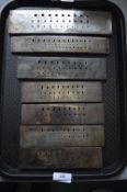 Seven Assorted Joliot of Paris Silver Smithing Draw Plates