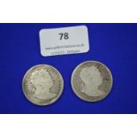 Two George III 1817 Silver Half Crowns