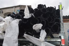 *Pack of Six Black Guttering (salvage)