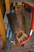 Three Saw, Bow Saw, Hack Saw, Pruners, etc.