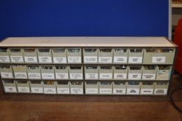 35 Drawer Storage Unit Containing Fixings